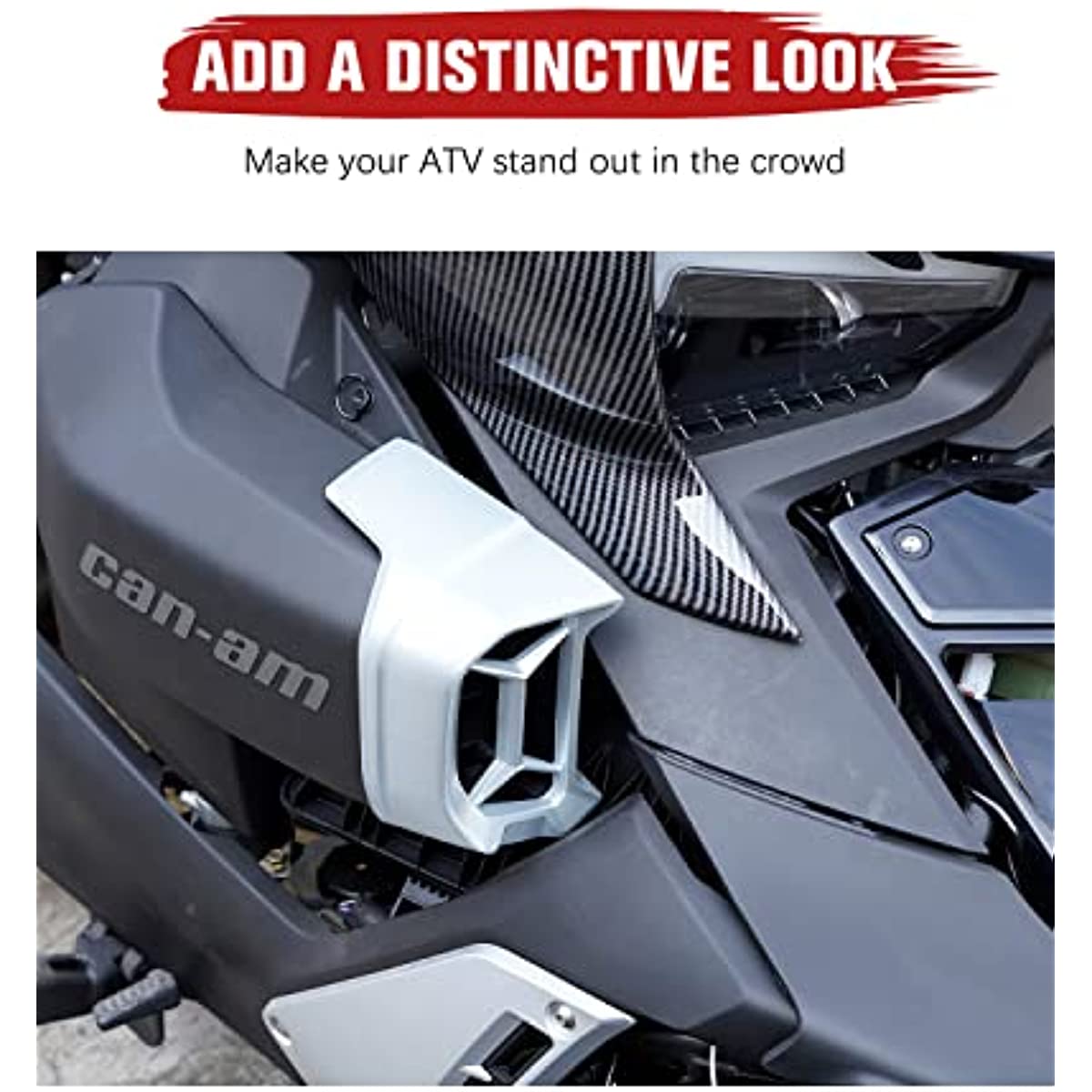 6-PC Aluminum Air Intake Cover Grill Kit For Polaris RZR PRO XP/Turbo R (2020-2024) - Matte Black Mesh