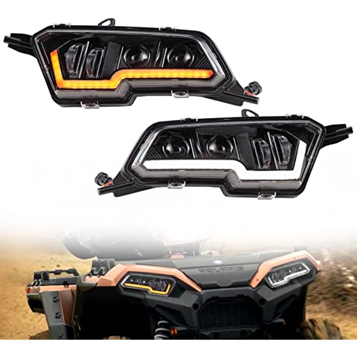 Polaris Sportsman XP 1000 Front LED Headlights Kit A & UTV PRO