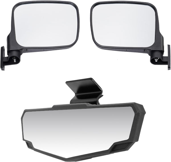 Kit Side Mirrors & Rear View Mirror for 2015-2024 Polaris Ranger 900 570 Midsize Accessories