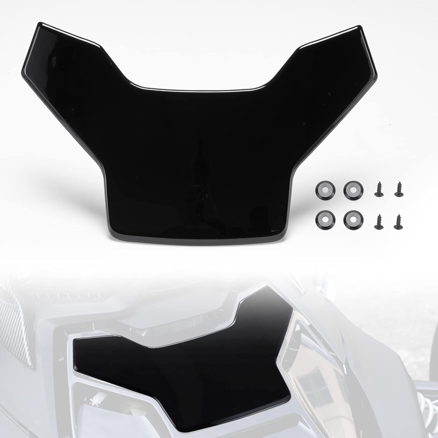 CPOWACE Black Hood Scoop Panel For Can Am Ryker & Ryker Rally - Direct OEM Replacement #219400877