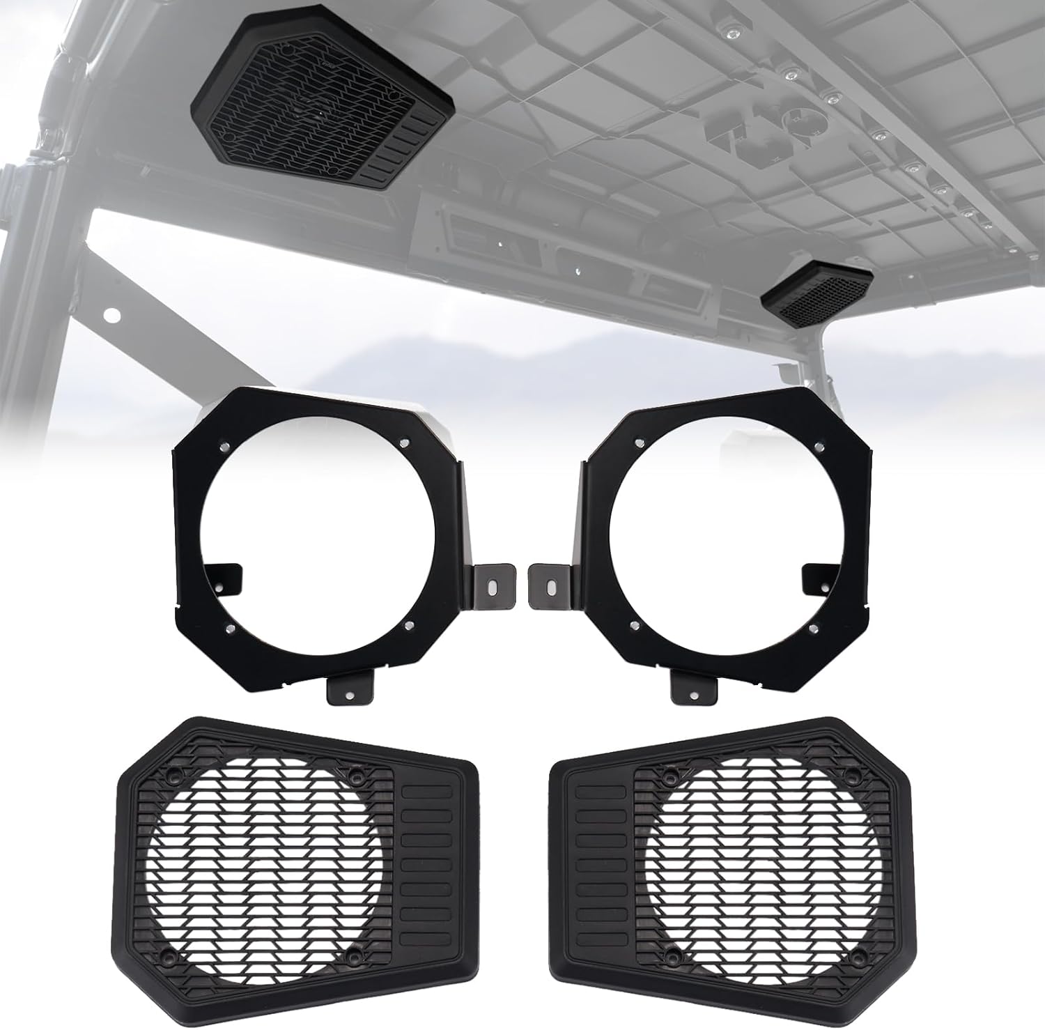 Rear Roof Speakers Pods for Polaris Ranger 1000 XP Crew Accessories 20 ...
