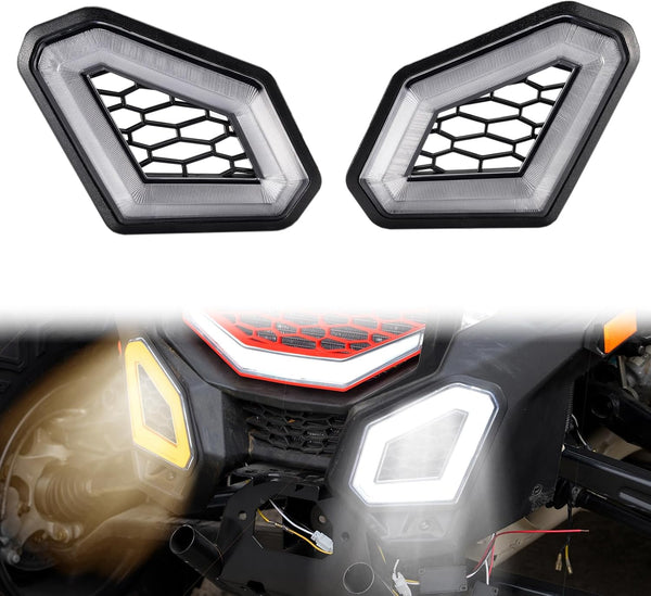 Front LED Fang Accent Lights for Can Am Maverick X3 MAX Turbo R RR 2017-2023