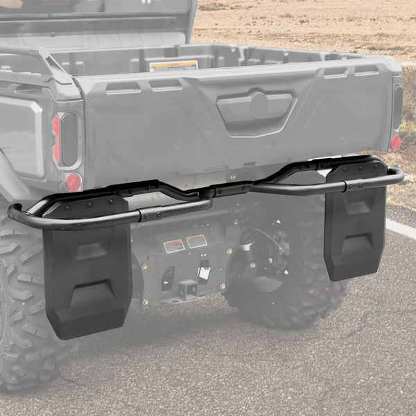 Rear Bumper & Mud Flaps Guards for Can-Am Defender HD5 HD8 HD10 Max 2016-2023, Replace OEM #715006012, 715003041
