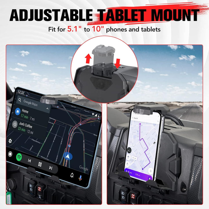 Tablet Mount & Under Dash Net for Kawasaki Teryx KRX 1000
