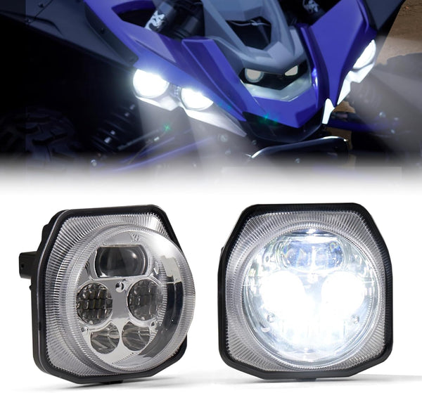 LED Headlights with High Low Beam Lights for 2018-2024 Yamaha Wolverine X2 X4