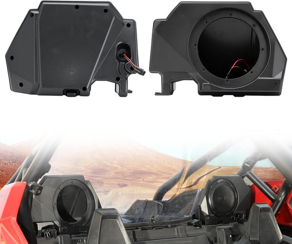 Rear Speaker Pods Enclosures with Metal Mount Brackets for Polaris RZR PRO XP XP4 2020-2024 6.5 inch Speaker Accessories