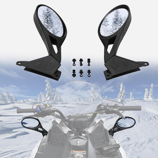 Rear View Mirror for Polaris Snowmobile,Replace OEM # 2877803, 2PCS