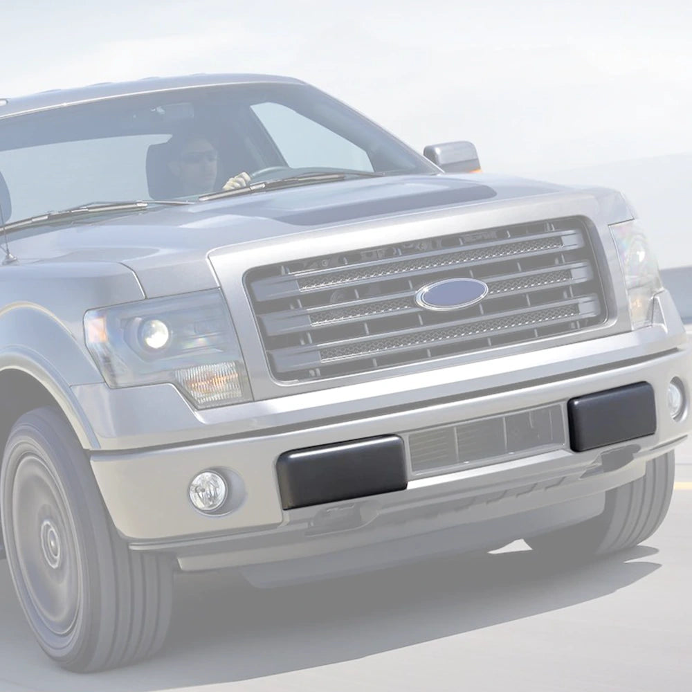 Ford F150 Bumper Guards For Ford F-150 2009-2014 Front Bumper Guard Pads / End Caps - Textured Black Pair (Left &amp; Right) 2017 F150 Front Bumper Oem