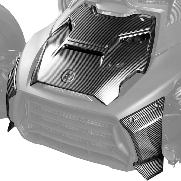 Hood Panel & Front Grille Trims for Ryker, Carbon Fiber Pattern