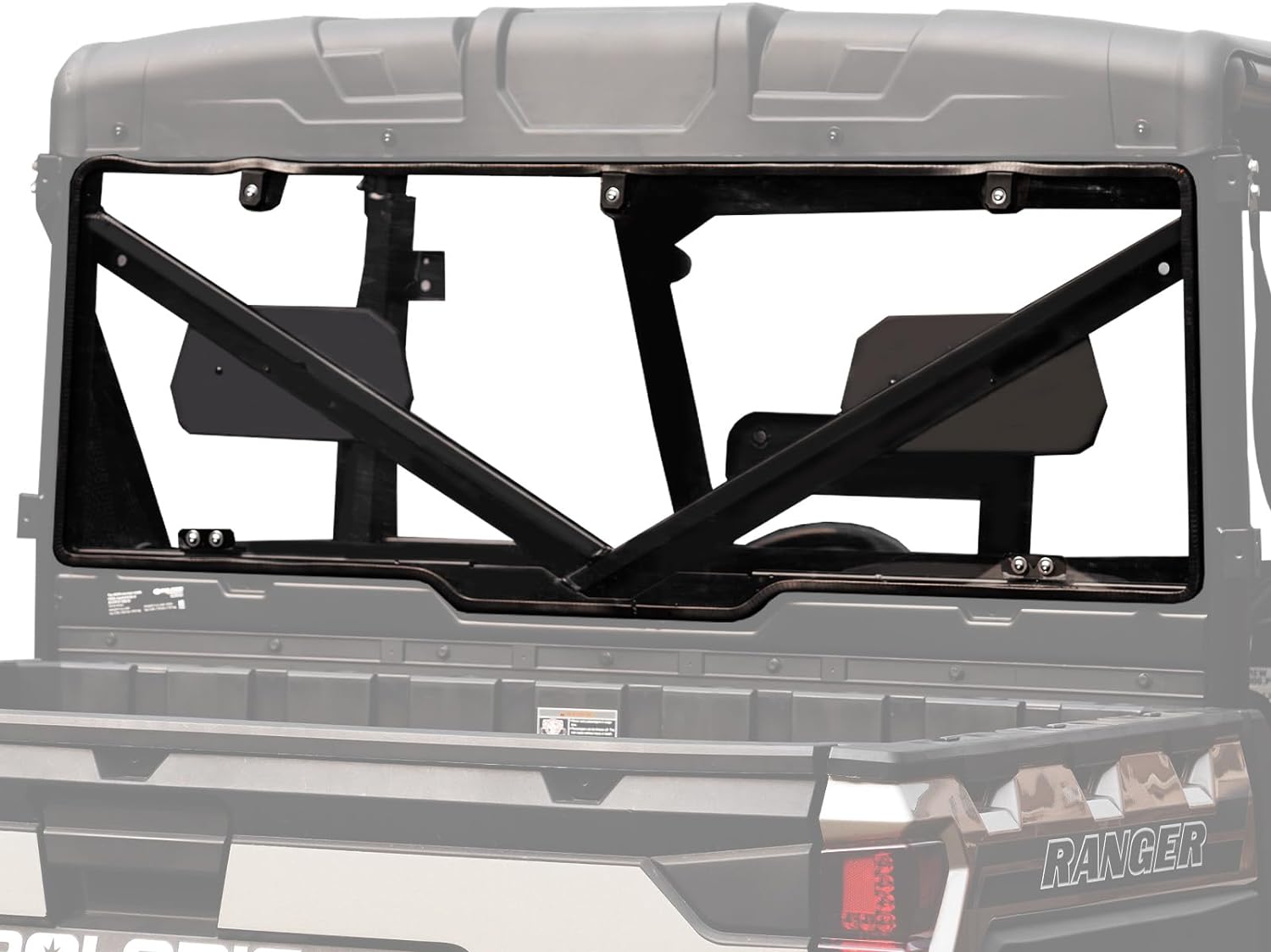 StarknightMT Dark Smoke Rear Windshield For Polaris Ranger 570/900/1000/XP/Pro XD